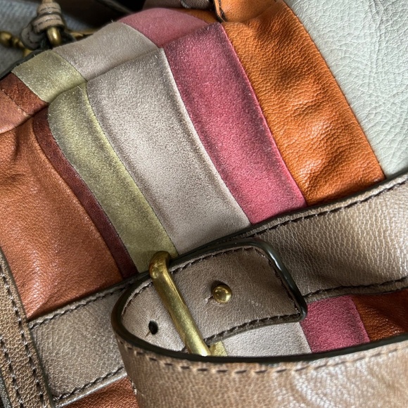 Fossil Leather and Suede handbag - Picture 4 of 13